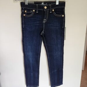7 For All Mankind Dark Blue Skinny Jeans For Girls Size 6x